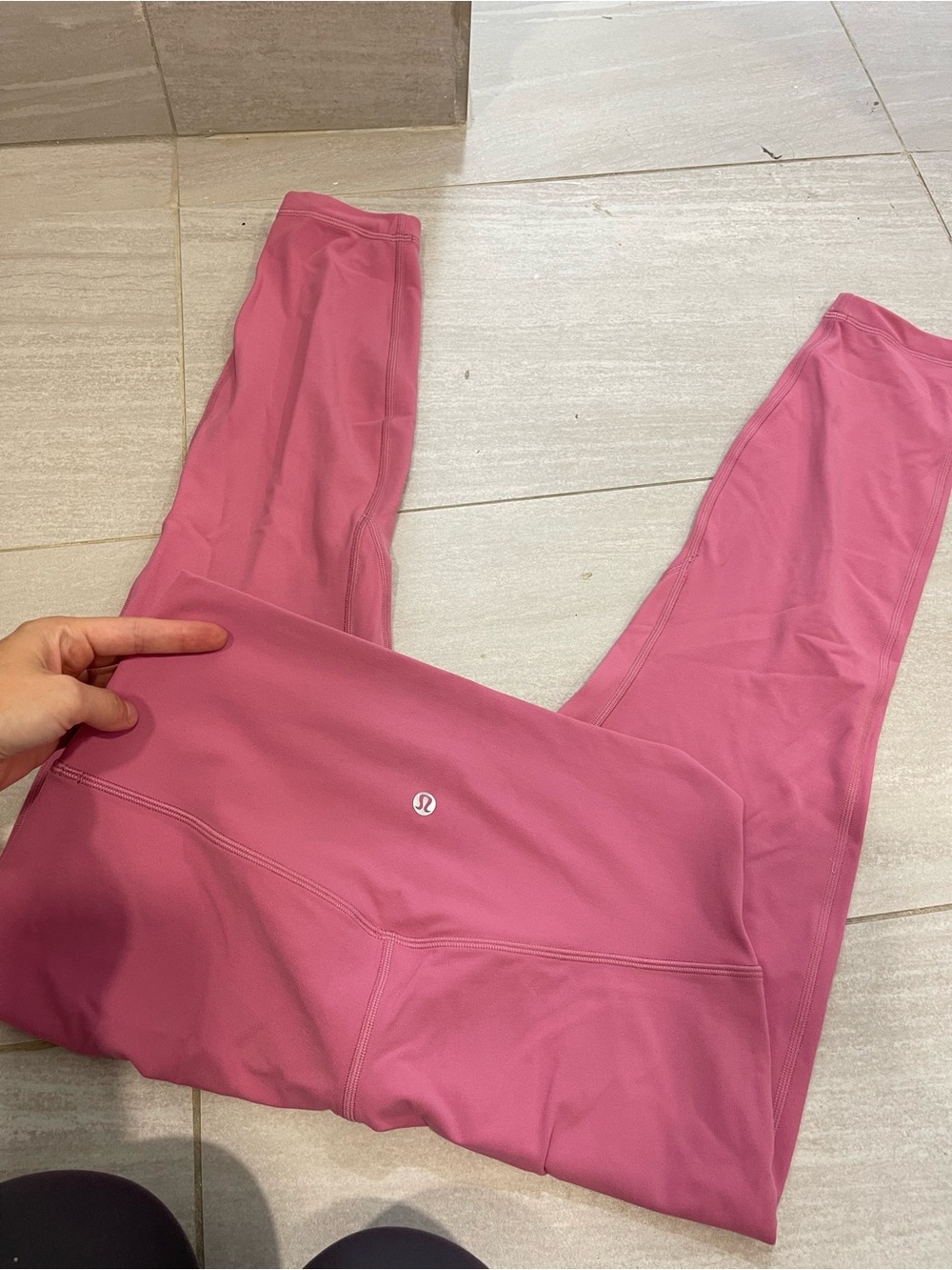 Lululemon align high rise 25” leggings size 10 pink double lined